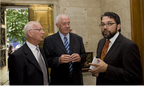 Wayne Mullen, Geoff Cooke and Keith Walker in Athens, May 2012