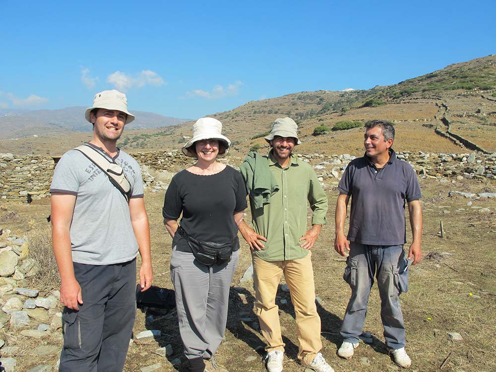 Gianluca, Irma, Niko and Apostolos after the geophysical work on site was completed
