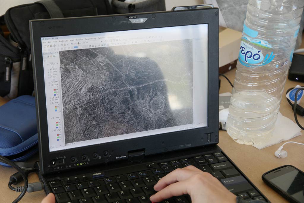 The satellite image Adela and Petra are using in their remote sensing work