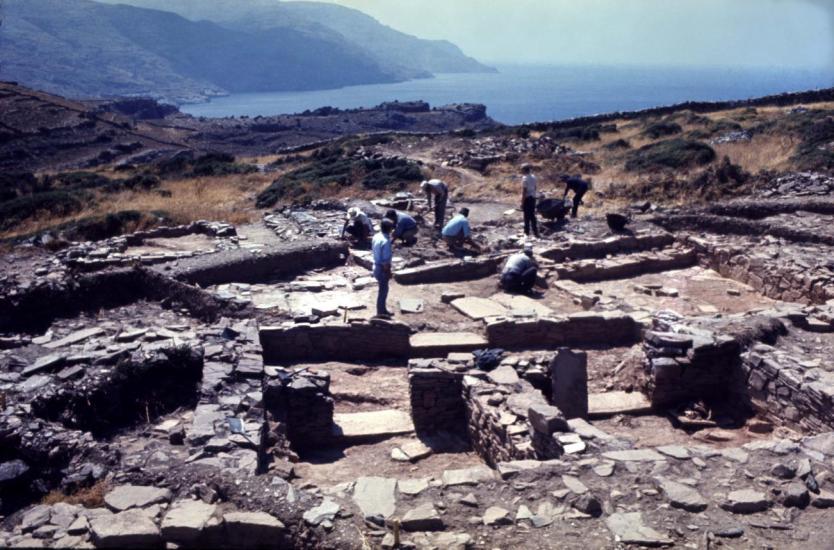J area houses at Zagora during excavation 1971