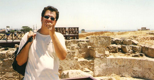 Craig Barker at the excavation in Paphos, Cyprus
