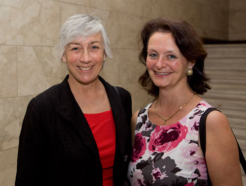 Professor Margaret Miller and Professor Lesley Beaumont at a conference about Zagora in Athens in May 2012