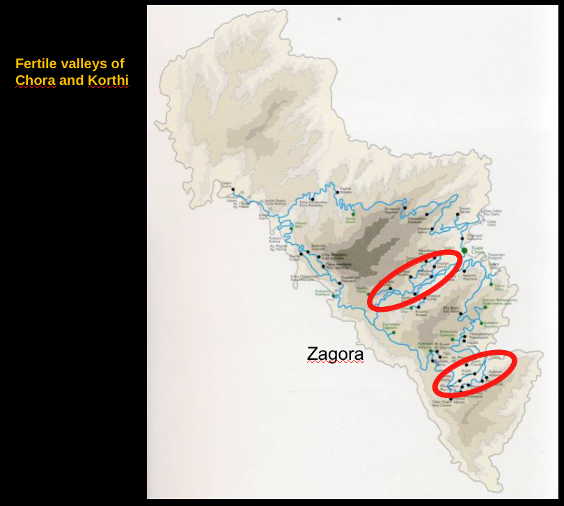 Fertile valleys of Chora and Korthi