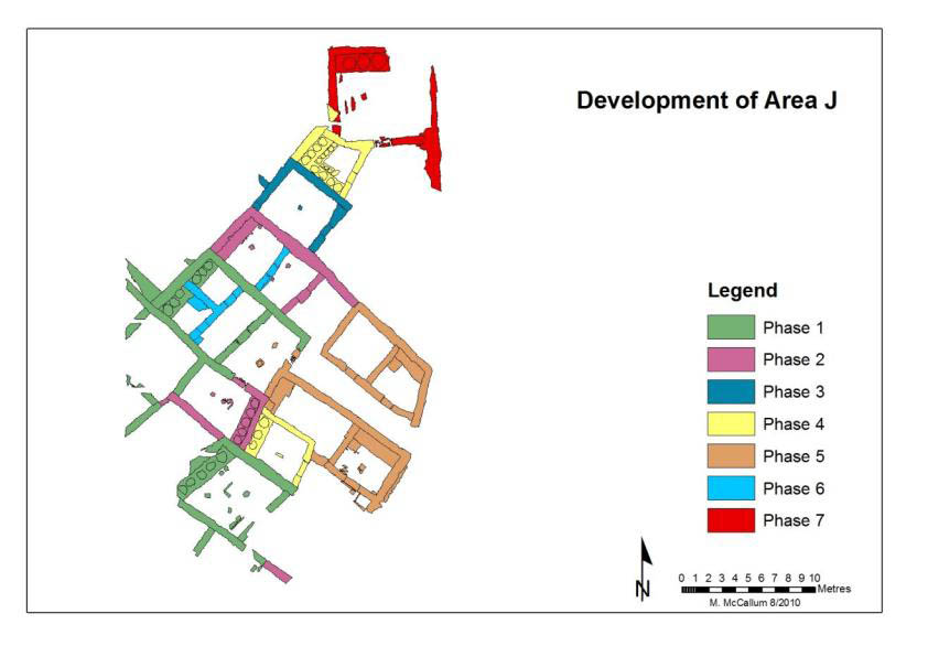 Phasing of house development in Area J