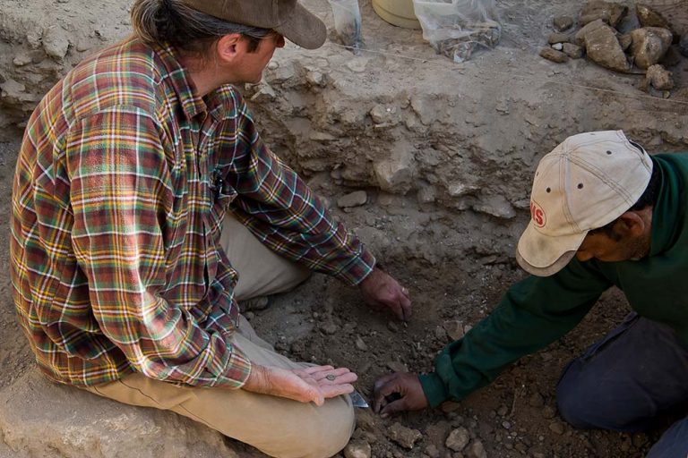 Paul digging at Pella in Jordan, 2012