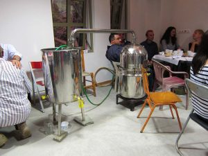 The vats in which tsipouro is made