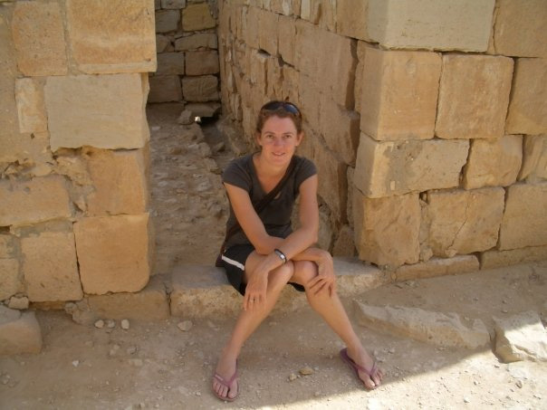 Relaxing in the shade at Memshit, Israel, 2009