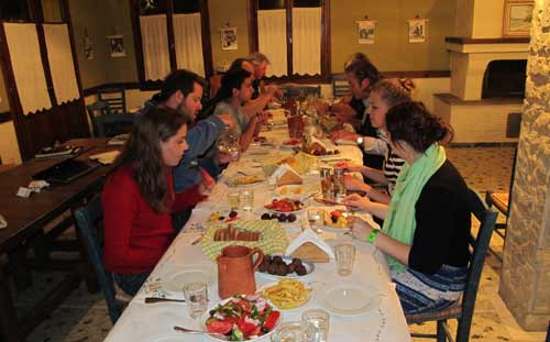 The Zagora crew enjoys a Kantouni dinner