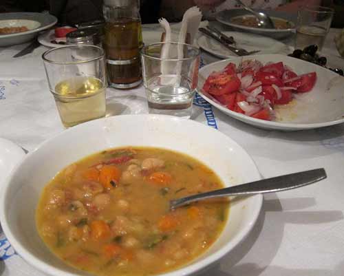 A scrumptious and hearty bean soup at the Kantouni Restaurant