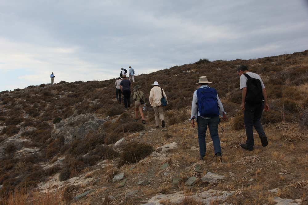 Walking to the next trench site