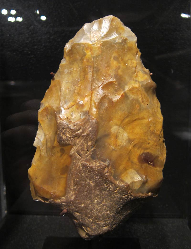 Palaeolithic hand axe, about half a million years old