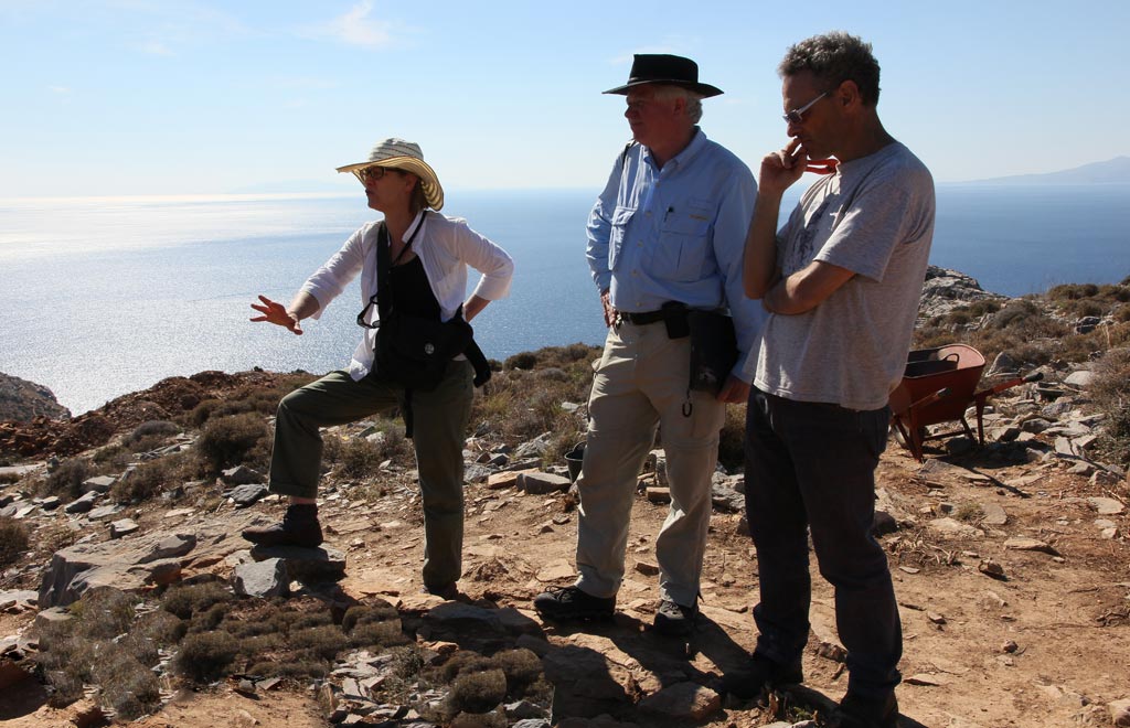 Beatrice with, from left, Andrew Wilson and Stavros Paspalas at Zagora.
