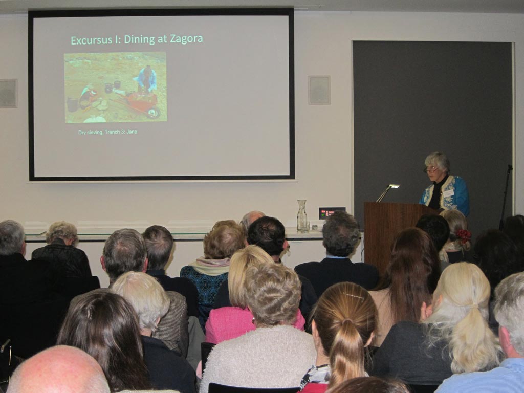 Professor Meg Miller presenting the 2014 annual Zagora lecture at CCANESA