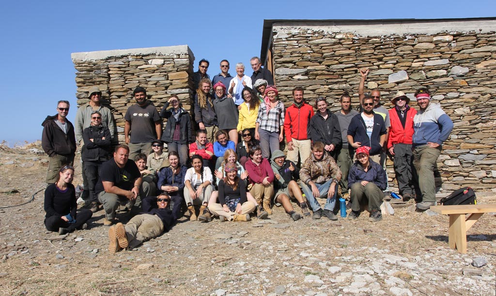 The ZAP team in front of the Zagora dig hut on Friday 10 October 2014
