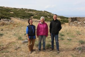 Associate Professor Lesley Beaumont, Professor Meg Miller and Dr Stavros Paspalas at Zagora